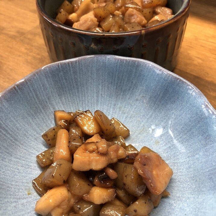 鶏肉とこんにゃくの簡単醤油煮